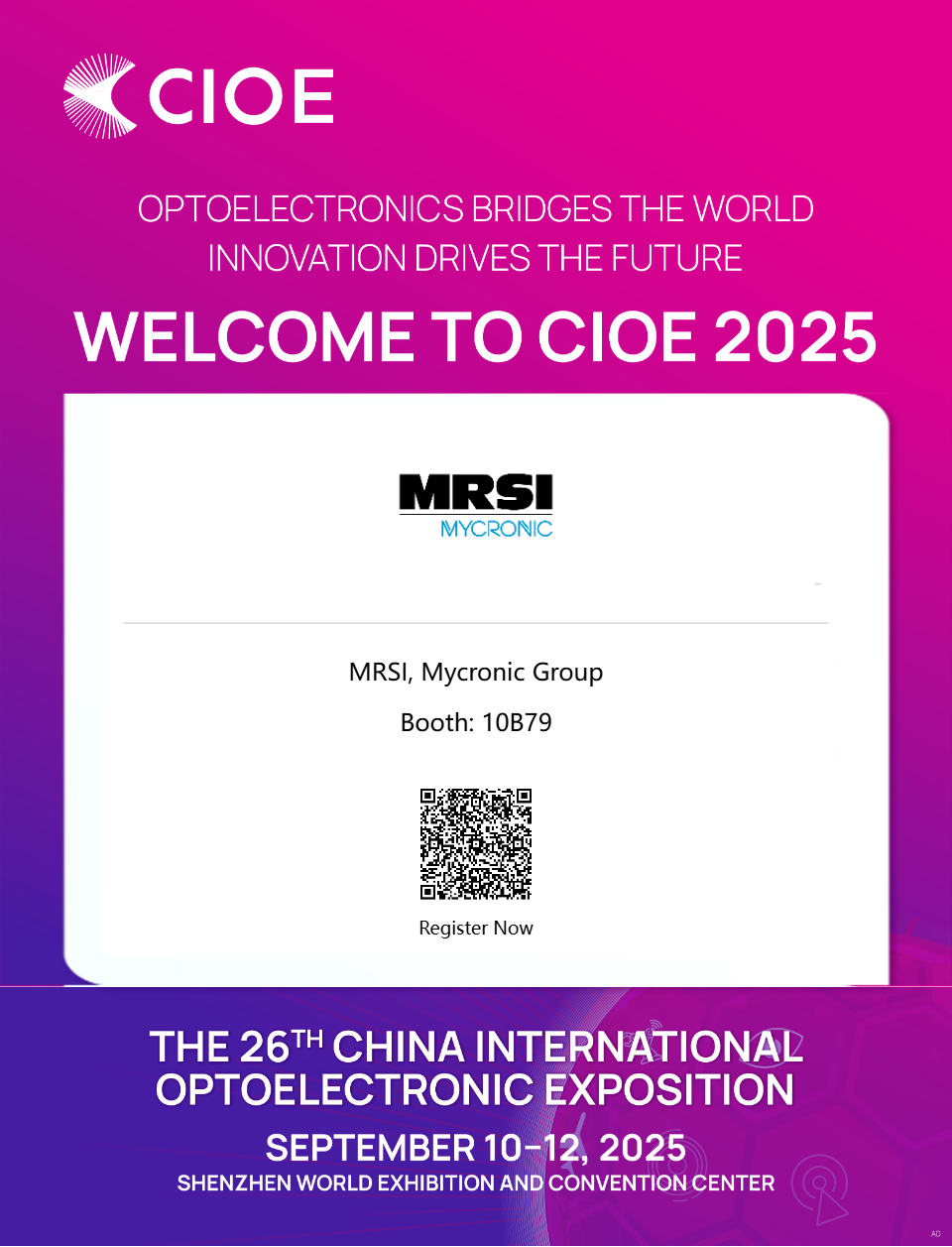CIOE 2025 Invitation MRSI